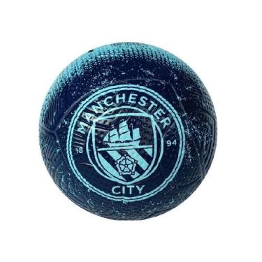 Imagem de Bola de Futebol Manchester City Preta e Azul - FUTEBOL E MAGIA
