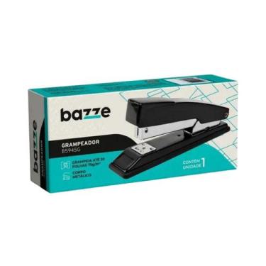 Imagem de Grampeador bazze p/20 folhas preto escritório escola