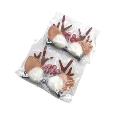 Imagem de Presilhas De Cabelo De Rena De Natal Para Mulheres E Meninas, Grampos 