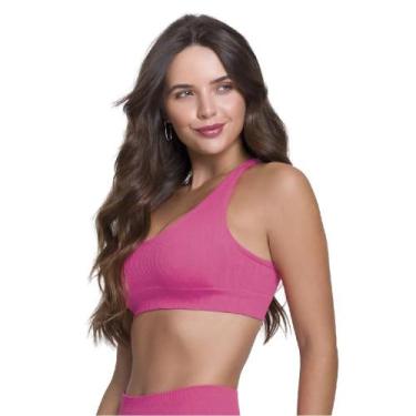 Imagem de Top Selene Canelado Sem Costura - 20916.002 - Rosa, Rosa, M