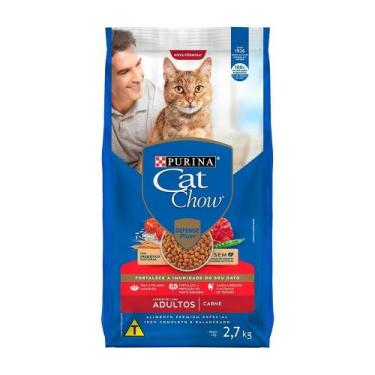 Imagem de Ração Purina Cat Chow para Gatos Adultos Carne 2,7kg - Nestle Purina R