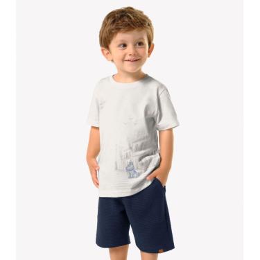 Imagem de Conjunto Infantil Camiseta Com Bermuda Trick Nick Bege