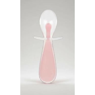 Imagem de Colher Silicone Bebê Protetor Rosa 6m+ - Congratulations Store