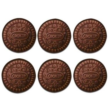 Imagem de Kit 6 Porta Copos Biscoito de Chocolate Cozinha Divertida - Geek Vip, 