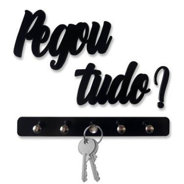 Imagem de Porta Chaves Divertido Pegou Tudo Decoração Criativa - GEEK VIP, Preto