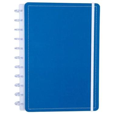 Imagem de Caderno de Disco Reposicionável Blue Médio m Capa Dura com 9 Discos Me