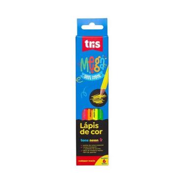 Imagem de Lápis De Cor Mega Soft Color - Tons Neon - 6 Cores da Tris Ref 603483