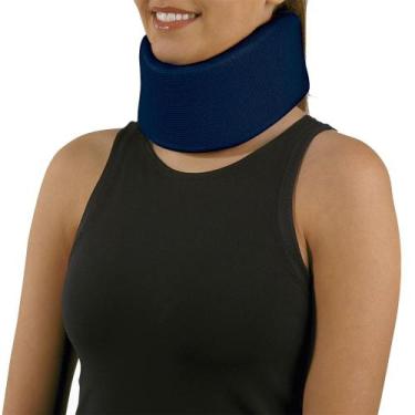 Imagem de Colar Cervical de Espuma Leve Mercur Azul Tamanho M com 1 Unidade, M