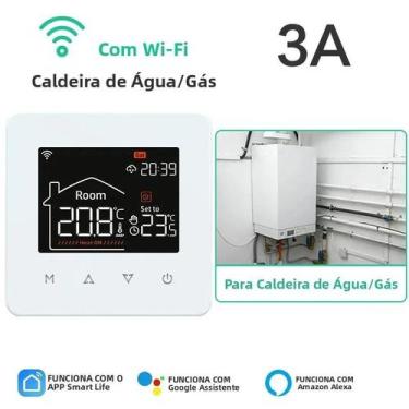 Imagem de Termostato WiFi Inteligente Para Controle De Temperatura De Caldeira E