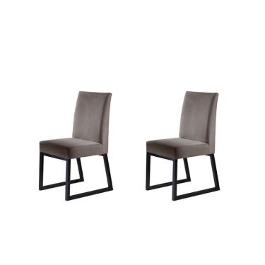 Imagem de Conjunto com 2 Cadeiras Hera IV Cinza Escuro 98 cm