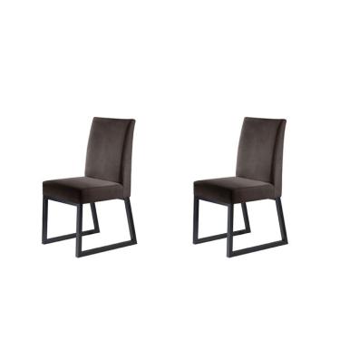 Imagem de Conjunto com 2 Cadeiras Hera V Marrom Escuro 98 cm