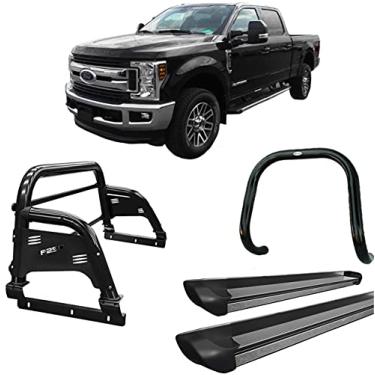 Imagem de Kit quebra mato+Estribo Pers+Sant Antonio F250 C Duplo Preto