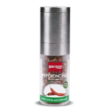 Imagem de Pimenta Calabresa Com Moedor Montosco 25G, Montosco Itália, Pimenta Calabresa Do Mediterrâneo Peperoncino Frantumato Italiano, Cinza, Sabor Autêntico Sem Corantes E Conservantes, Montosco Il Vero Sapore Dell'Italia