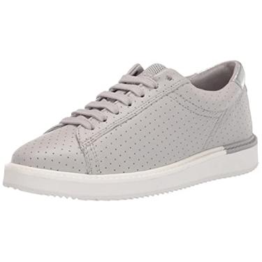 Imagem de Hush Puppies Tênis feminino Sabine, Couro Perf Cinza Vapor, 35