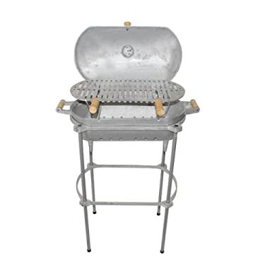 Imagem de Gaspar Churrasqueira Alumínio Fundido a Bafo Prata Pé e Suporte