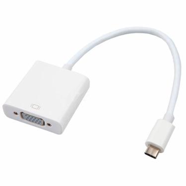 Imagem de Cabo Conversor usb-c para vga Fêmea - 15cm - Branco