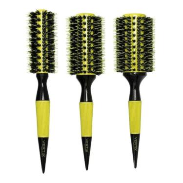 Imagem de Kit 03 Escovas de Cabelo Vertix Ceramic Color - 19/27/33