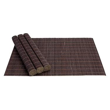 Imagem de Mimo Style Bambu Jogo Americano Pacote de 4 Peças, Marrom, 45 x 30 cm