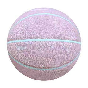 Imagem de No. 7 Basquete, resistente ao desgaste de couro macio PU, boa aderência, presente de aniversário infantil. Adequado para o uso interno e externo. (8 cores),Pink