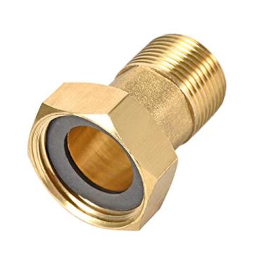 Imagem de Uxcell – Ajuste de tubo de latão, bico sextavado, conector roscado G1 3/4 macho x G1 3/4 fêmea, acoplamento de medidor de água de 49 mm de comprimento