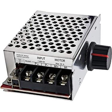 Imagem de Interruptor controlador de velocidade do motor PWM DC 7-80V, 30A, regulador de controle de velocidade do motor