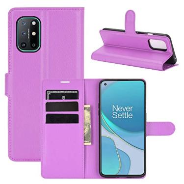 Imagem de YUNCHAO Caixa de telefone Para OnePlus 8t Litchi Texture Horizontal Flip Case Protetora com suporte e Card Slots & Carteira capa para celular