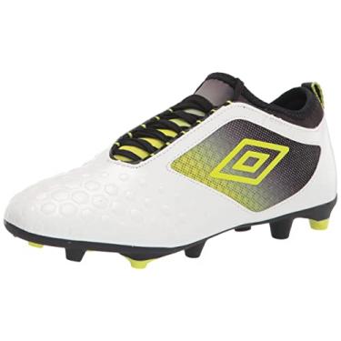 Imagem de Umbro Tênis de futebol masculino UX Accuro II Pro Firm Ground, Branco, 7.5