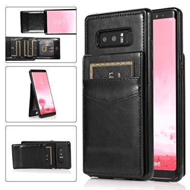 Imagem de Mobile phone accessories Para Samsung for Galaxy Note 8 cor sólida PC + capa protetora TPU com suporte e slots de cartão phone case