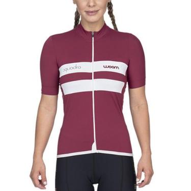 Imagem de Camiseta Feminina Ciclismo Squadra Marsala Vermelho Woom