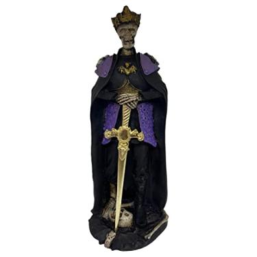 Imagem de Imagem Exu Guardião 25 cm Esqueleto Preto e Roxo Resina