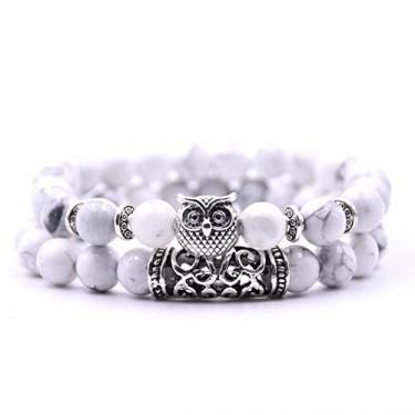 Imagem de Pulseira de coruja joias pulseira de pedra conjunto de pulseiras de joias masculinas femininas - Y495, Cristal