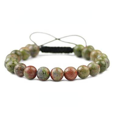 Imagem de Amuleto de pedra natural pulseiras e pulseiras femininas contas joias presentes - corda trançada de 8 mm, Cristal