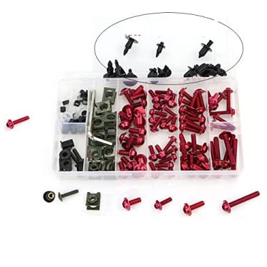 Imagem de Kit completo de parafusos de carenagem para Suzuki GSXR600 GSXR750 1000 GSX1300R SV650 (vermelho)