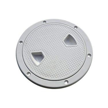 Imagem de 15,24 cm (6") Marine Screw Out Deck Plate Inspeção Hatch Plástico Acesso Barco RV Redondo