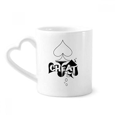 Imagem de Jogo de cartas de coração utensílios de jogo caneca padrão café cerâmica copo de coração de vidro
