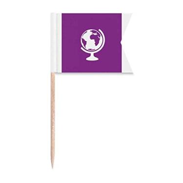 Imagem de Earth World Region Geography Bandeiras de palito de dente para marcação de rotulagem para bolo de festa prato de queijo