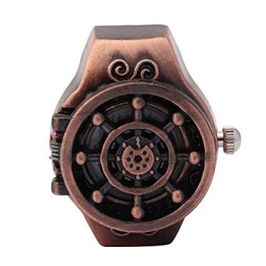 Imagem de Relógio para homens relógio anel de dedo capa flip up vintage oco masculino anel de dedo quartzo relógios de pulso masculinos, relógio mecânico para homens