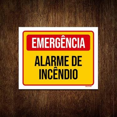 Imagem de Placa De Sinalização - Emergência Alarme Incêndio 36x46