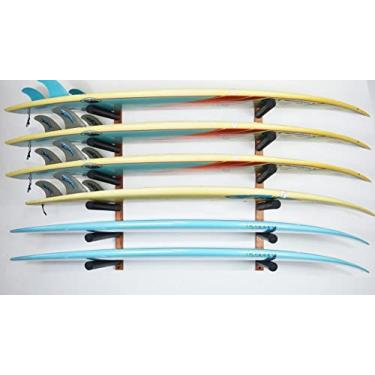 Imagem de Rack Para 6 Pranchas de Surf - Horizontal - Madeira