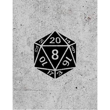 Imagem de RPG Grid Paper Composition Book: Blank Quad Ruled Graph Notebook for Role Playing Games | Professional Mapping & Planning For Your Game | Cream Paper - 5x5 Squares Per Inch | Grey Stone Dice