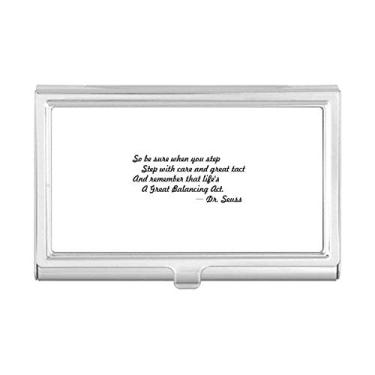 Imagem de Carta e Tact Give You Balance Life citações porta-cartões carteira caixa de bolso