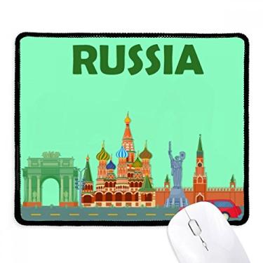 Imagem de Kremlin Sculpture Russia Graffiti Mousepad com borda costurada Tapete de borracha para jogos