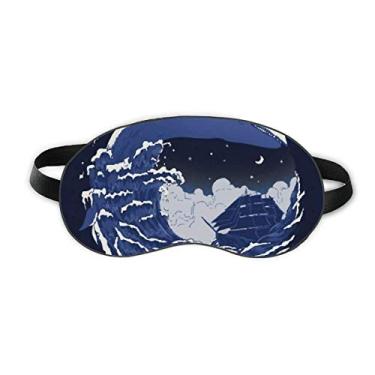 Imagem de Blue Ocean Waves Night Dark Sleep Eye Shield Soft Night Vlindfold Shade Cover