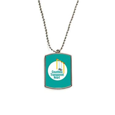 Imagem de Children Mind Colar com pingente de identificação de cão de aço inoxidável céu azul puro