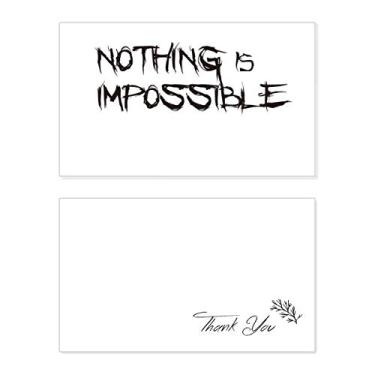 Imagem de Citação Nothing Is Impossible Thank You Cartão de aniversário comemorações casamento agradecimento