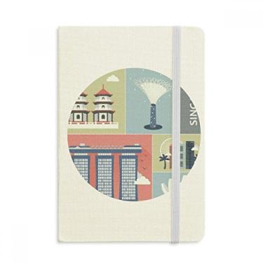 Imagem de Caderno de arranha-céus de Singapura com capa dura de tecido oficial