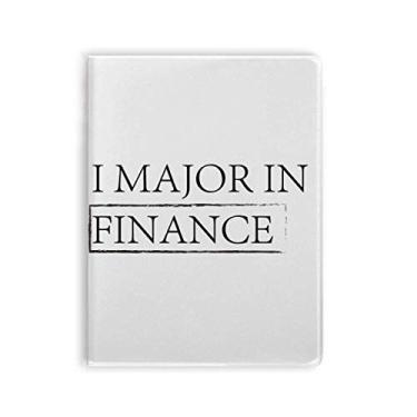 Imagem de Diário com citação I Major In Finance Art Deco para presente, capa de goma