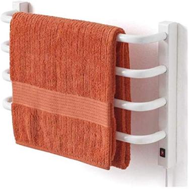 Imagem de Inovar Metais Aquecedor de Toalhas Térmico Pequeno Branco 220V Fio Lado Direito