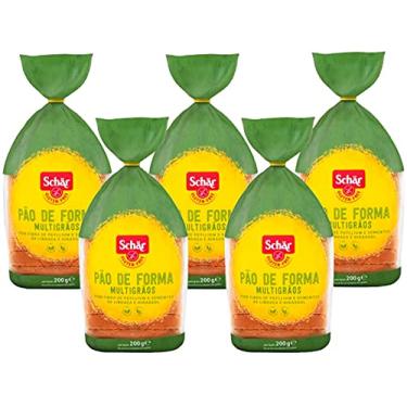 Imagem de Kit 5 Pão de Forma Multigrãos Sem Glúten Vegan Schar 200g
