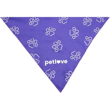 Imagem de Bandana Petlove Patinhas - Roxa